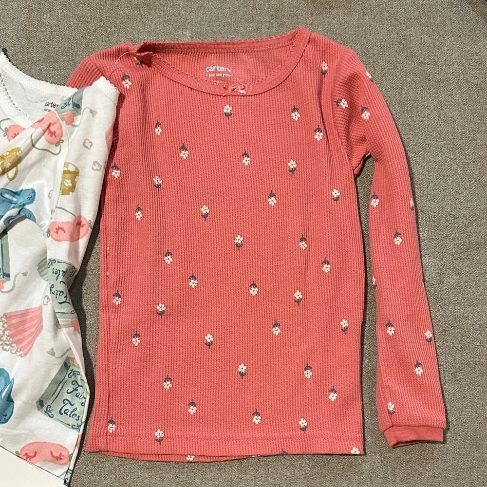 Carter's Kids Tops - Pink and White with Fun Prints